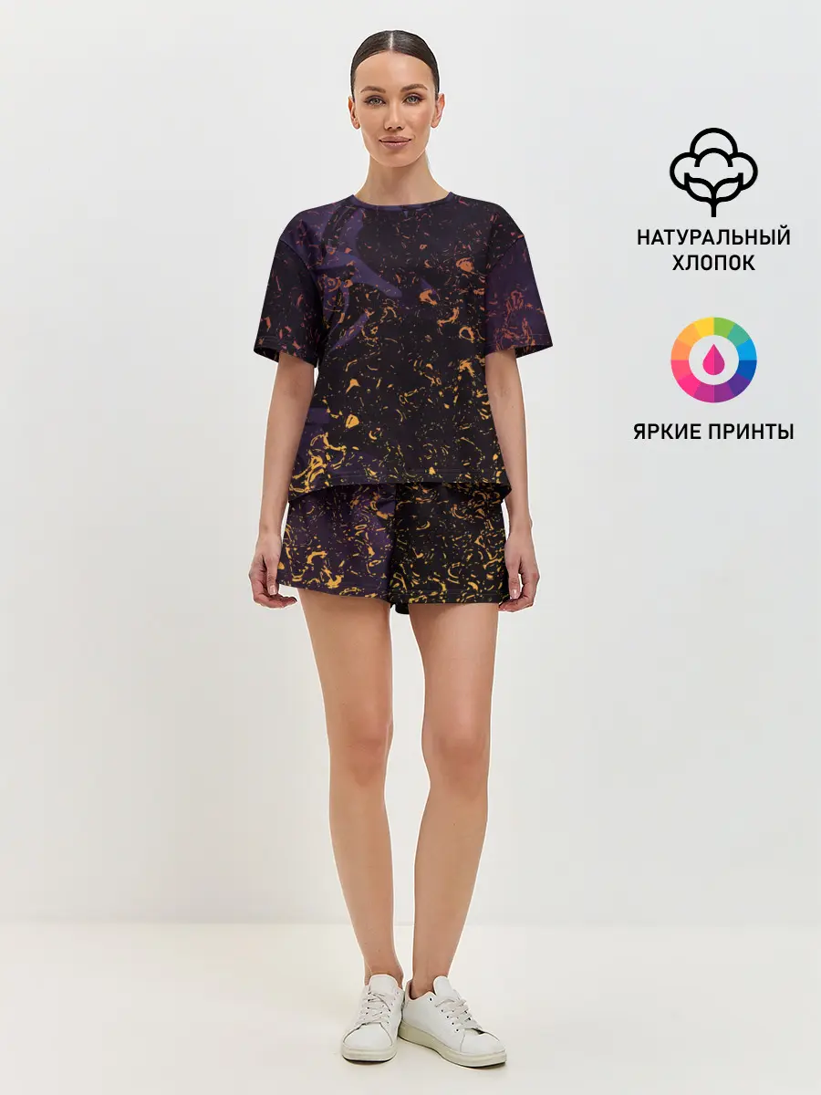 Женская пижама с шортами / Flame in the night