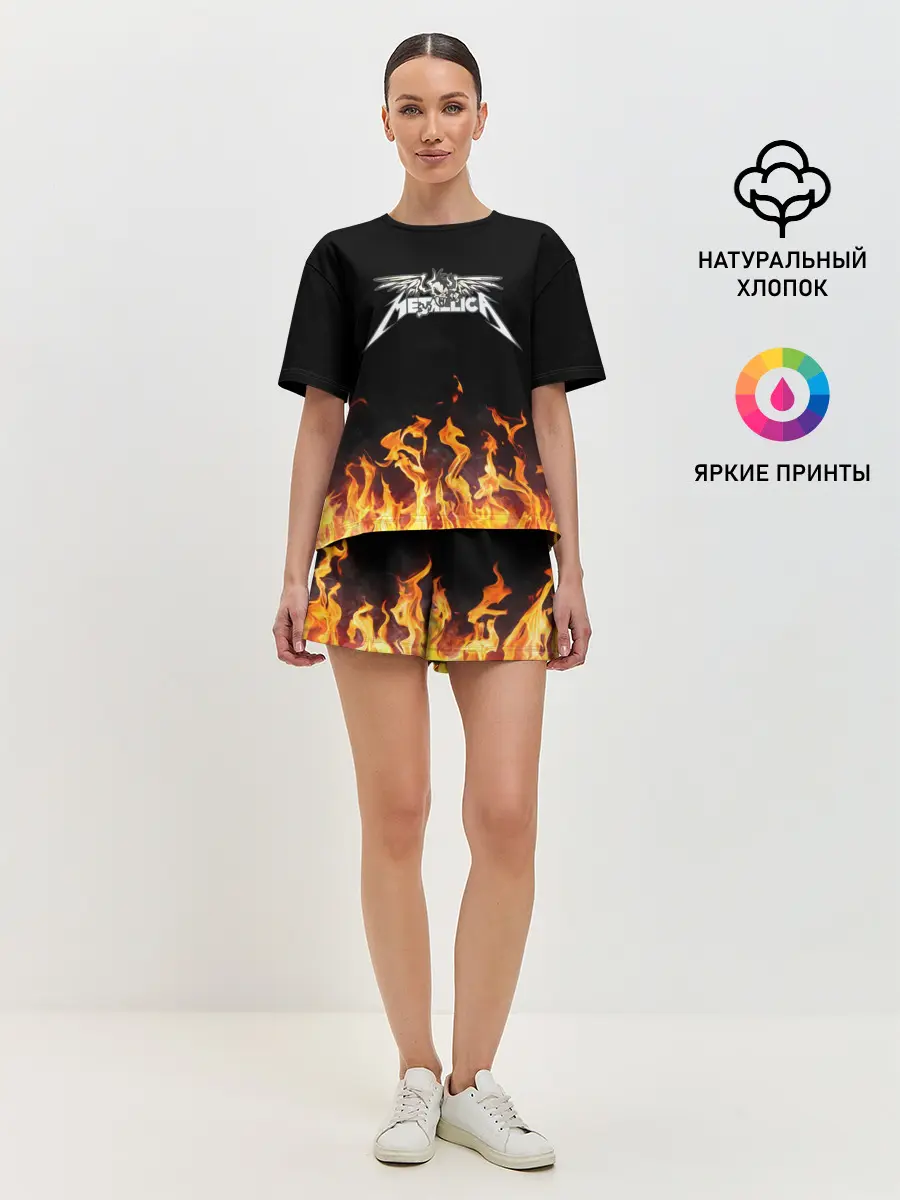 Женская пижама с шортами / Metallica