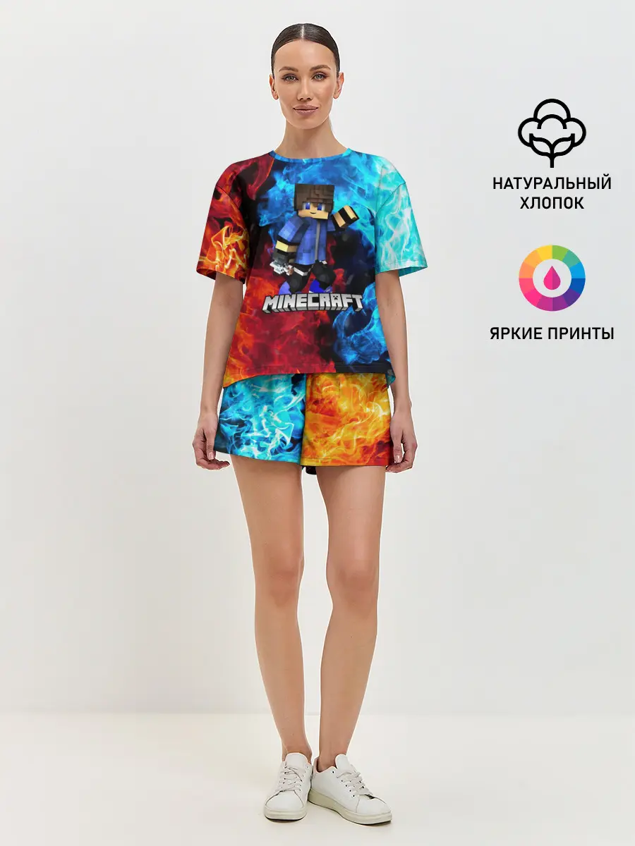 Женская пижама с шортами / Minecraft / Майнкрафт