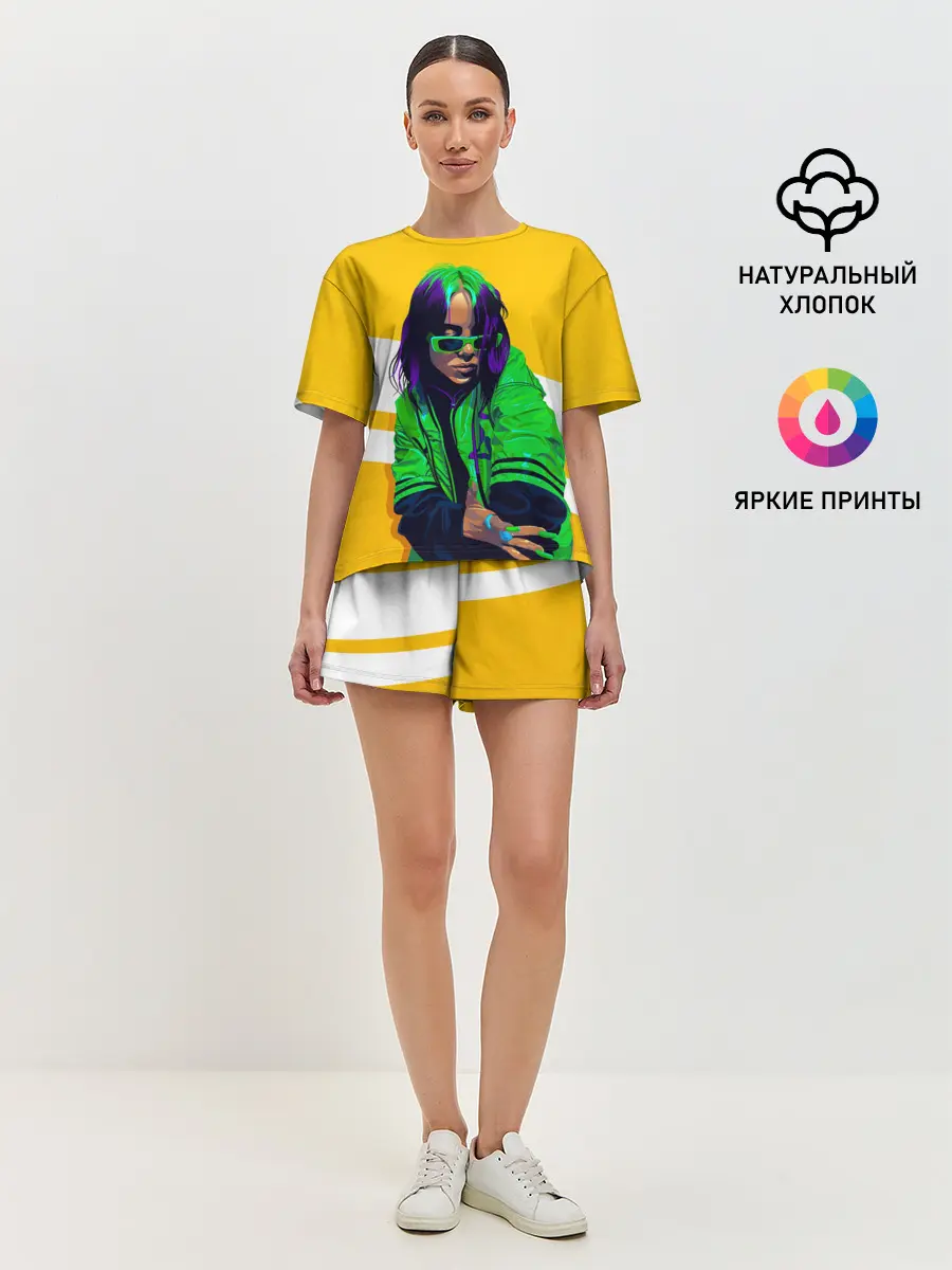 Женская пижама с шортами / Green Eilish