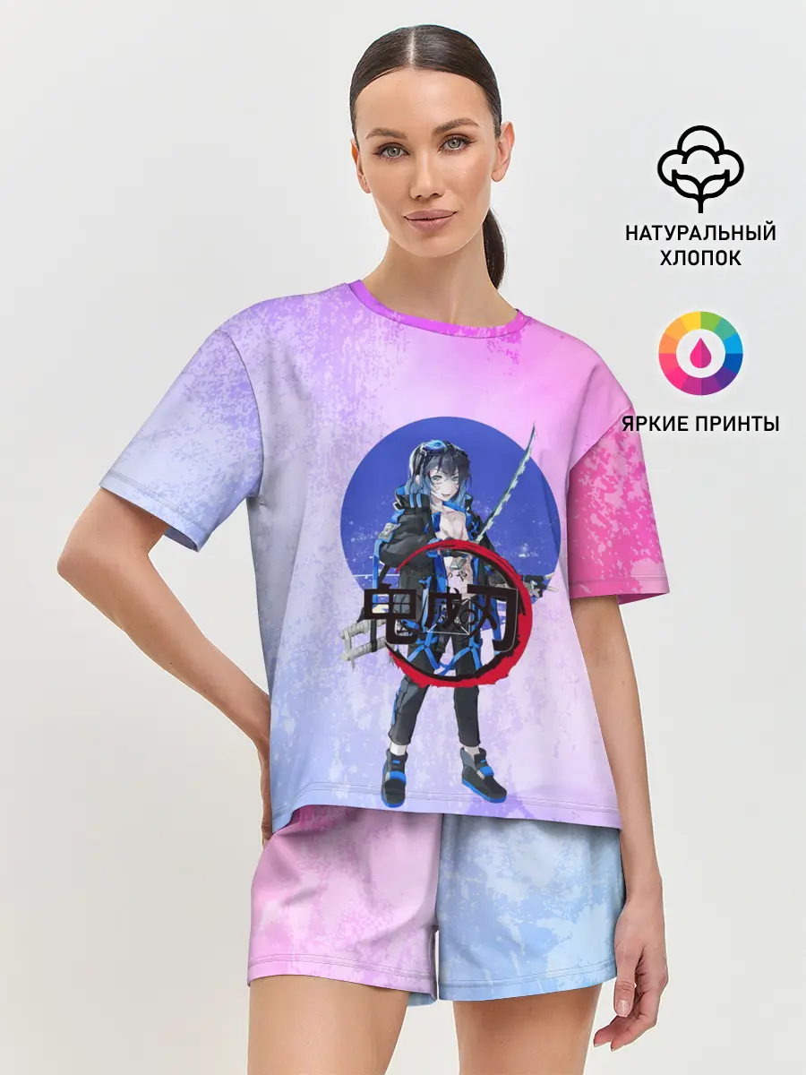 Женская пижама с шортами / Клинок рассекающий демонов