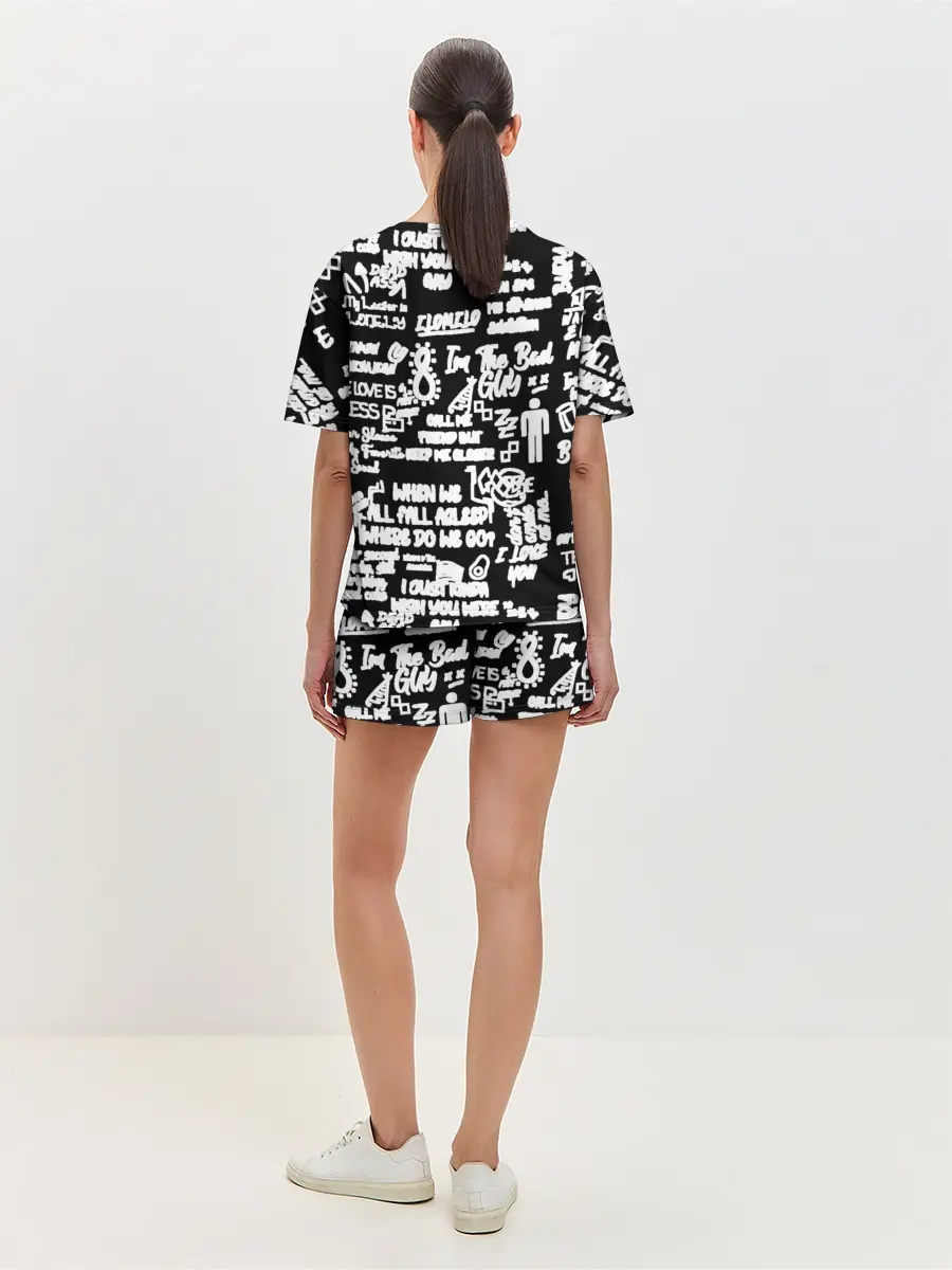 Женская пижама с шортами / BILLIE EILISH BLACK