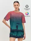 Женская пижама с шортами / Космический Дождь