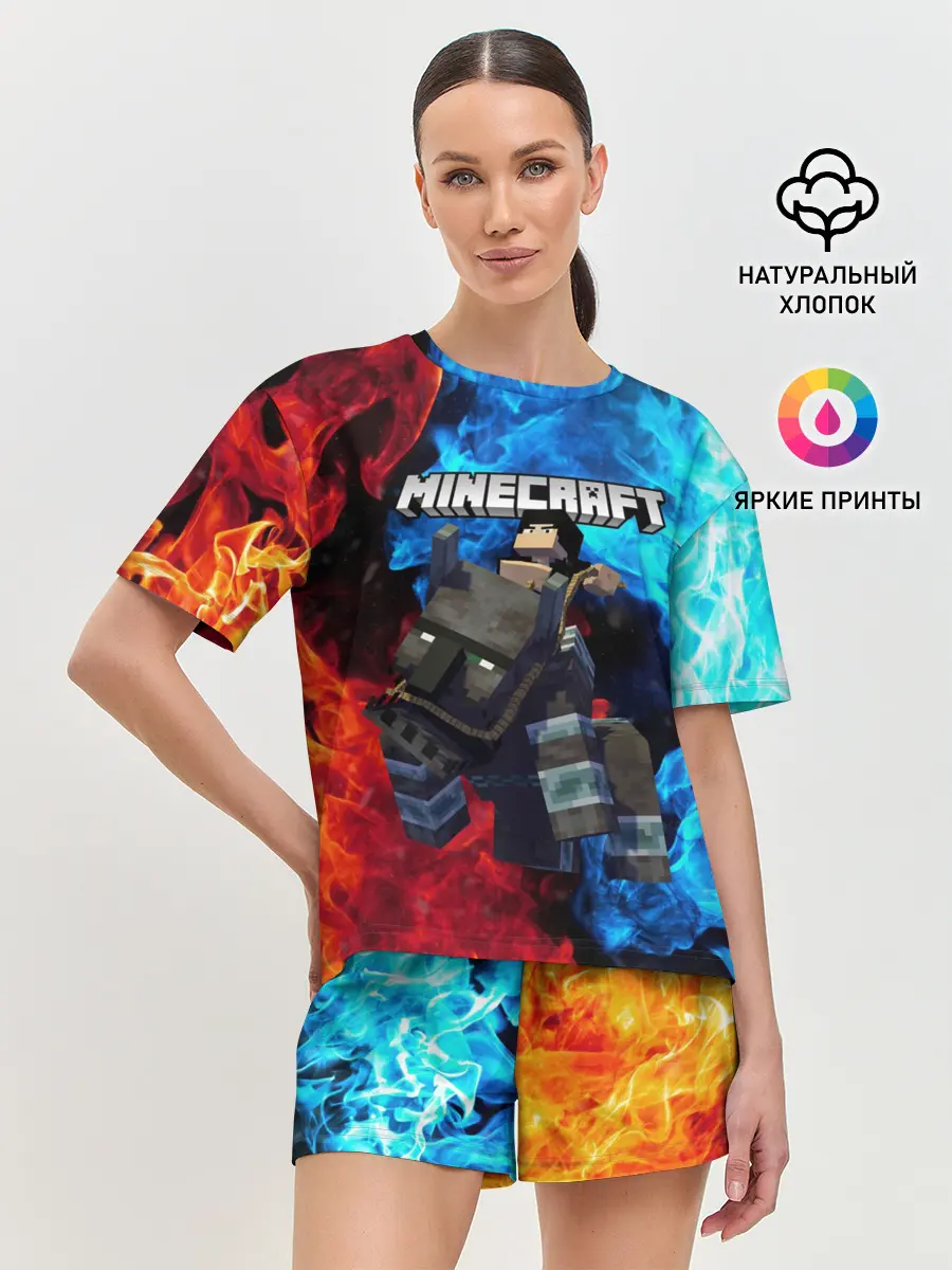 Женская пижама с шортами / Minecraft / Майнкрафт