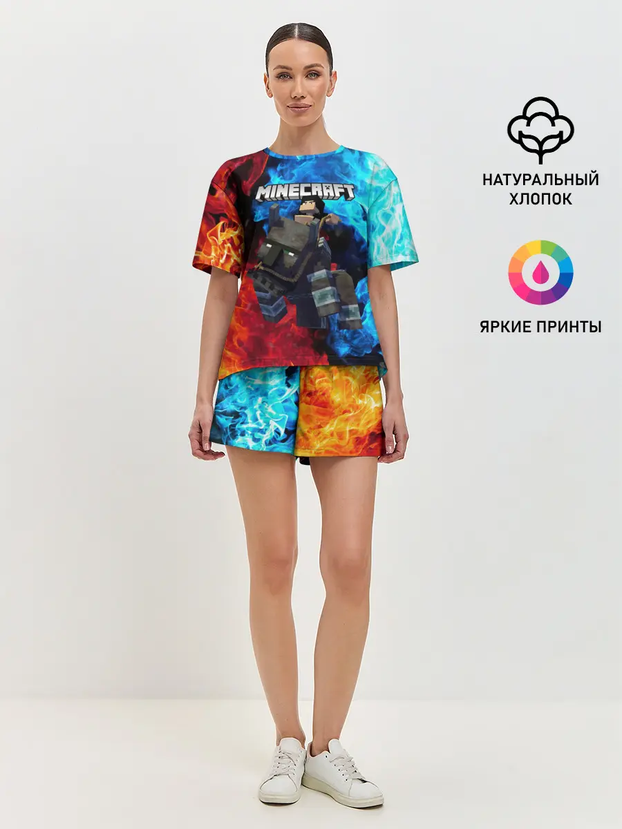 Женская пижама с шортами / Minecraft / Майнкрафт