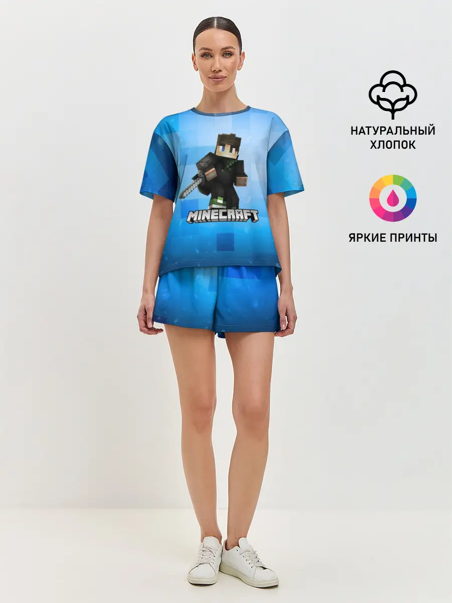Женская пижама с шортами / Minecraft / Майнкрафт