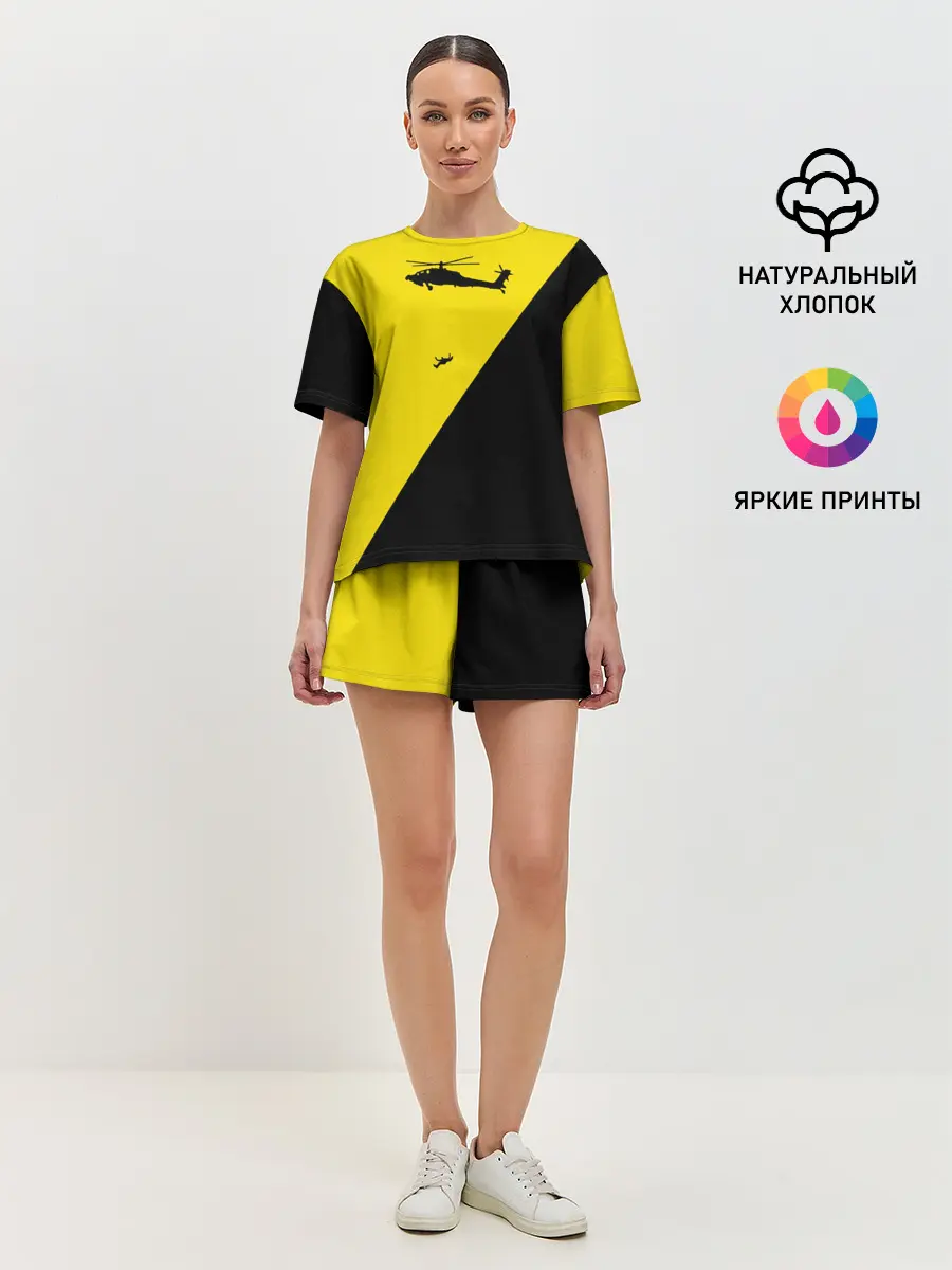 Женская пижама с шортами / Вертолет Пиночета