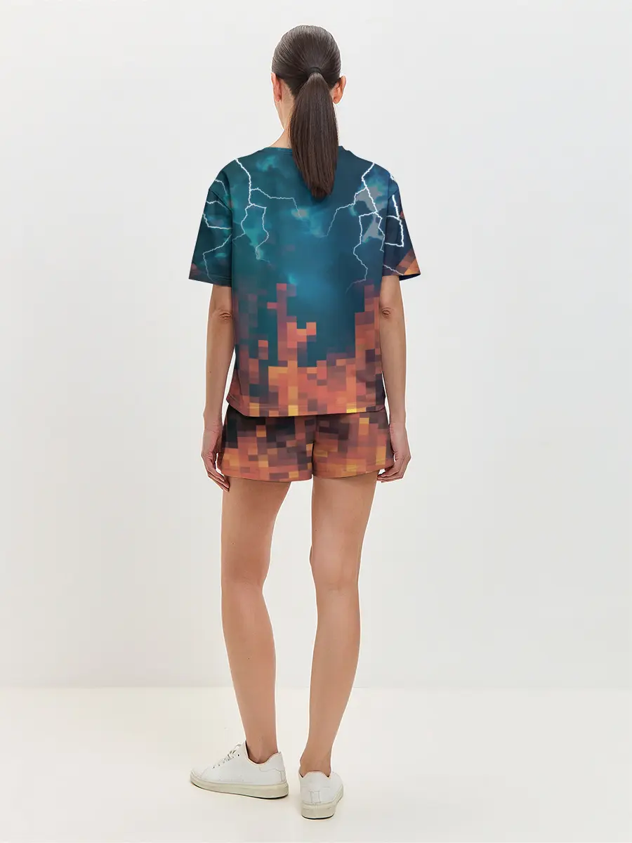 Женская пижама с шортами / ЪУЪ Молнии