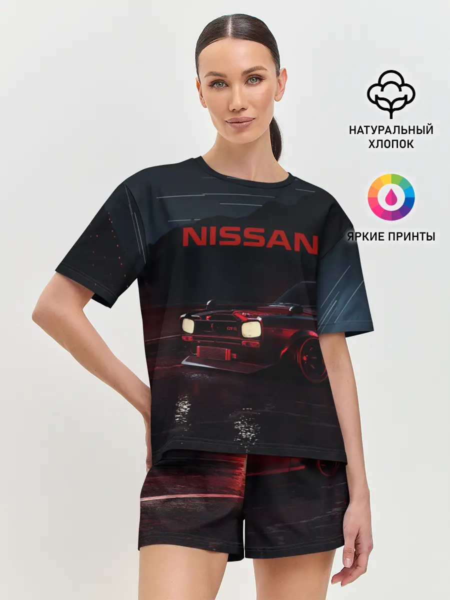 Женская пижама с шортами / NISSAN | НИССАН