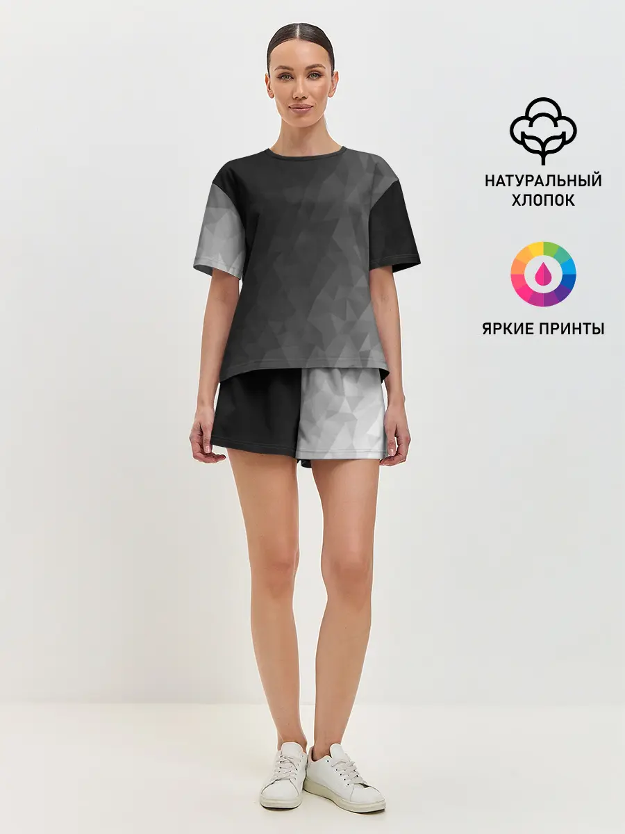 Женская пижама с шортами / Dark abstraction