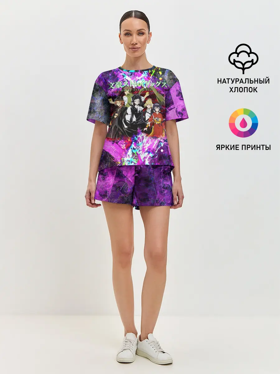 Женская пижама с шортами / Bungou Stray Dogs color