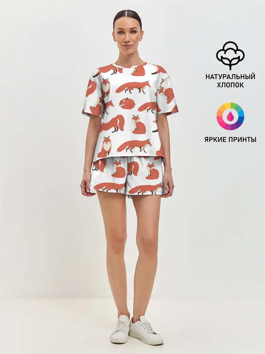 Женская пижама с шортами / Лисий хвост
