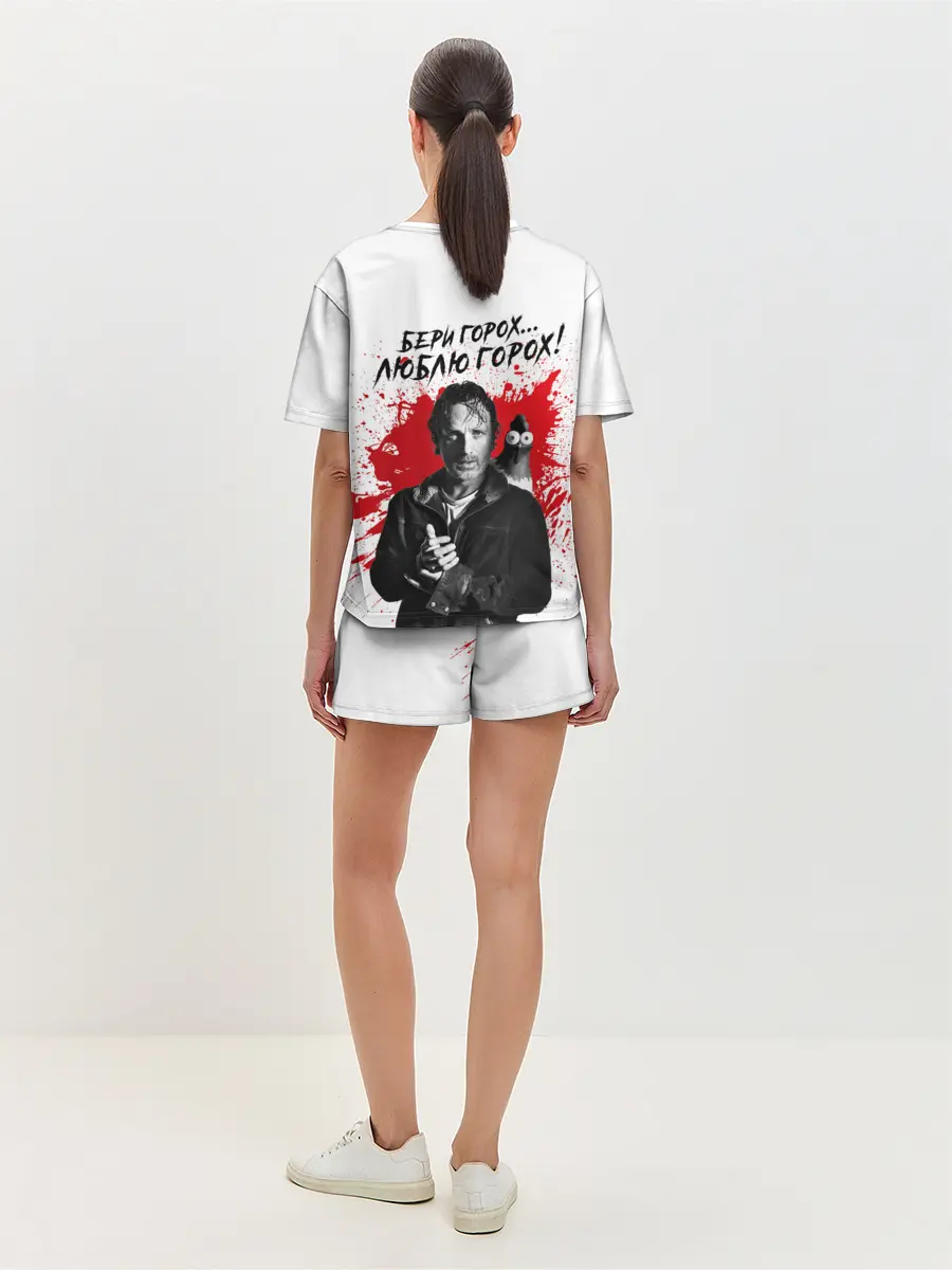 Женская пижама с шортами / Рик Граймс и Ниган