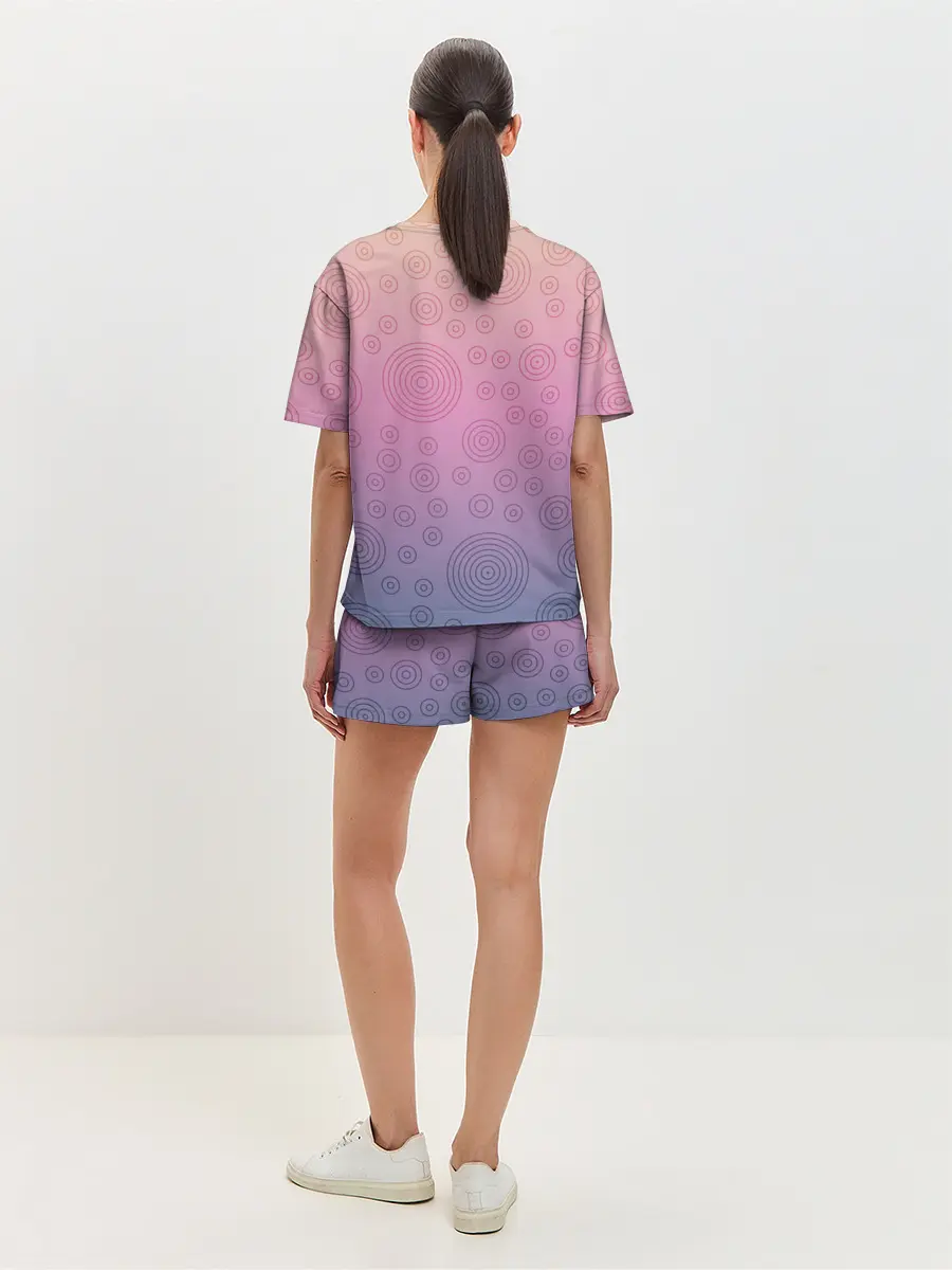 Женская пижама с шортами / Абстрактный узор