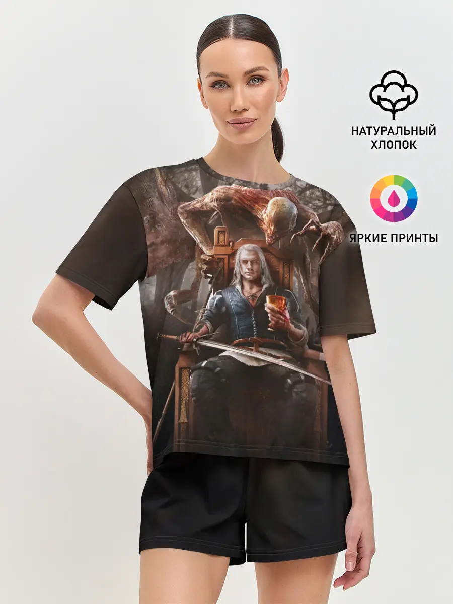 Женская пижама с шортами / КРОВЬ И ВЕДЬМАК