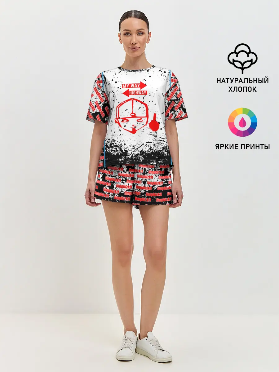 Женская пижама с шортами / LIMP BIZKIT | ЛИМП БИЗКИТ