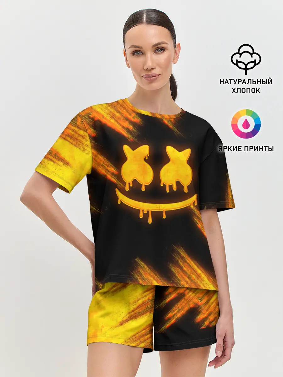 Женская пижама с шортами / Marshmello