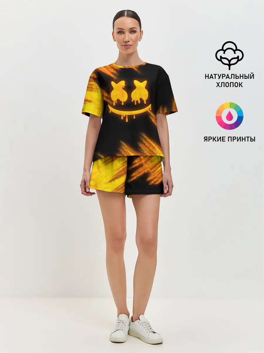 Женская пижама с шортами / Marshmello