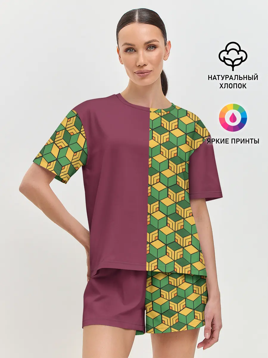 Женская пижама с шортами / ГИЮ ТОМИОКА / KIMETSU NO YAIBA