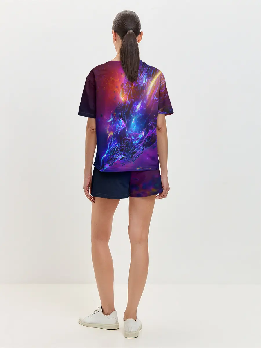 Женская пижама с шортами / Universe Neon