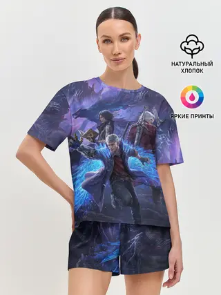 Женская пижама с шортами / DEVIL MAY CRY | ДЕВИЛ МАЙ КРАЙ