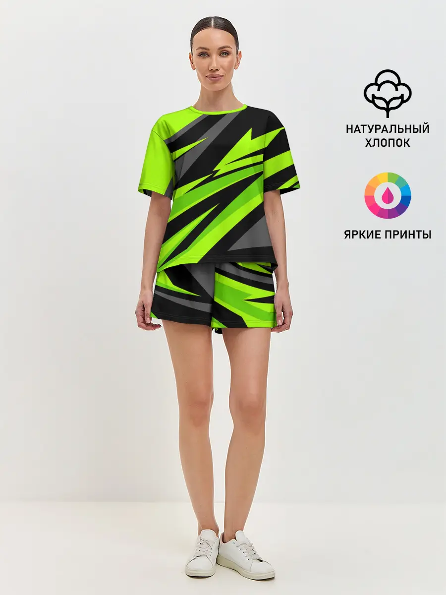 Женская пижама с шортами / Форма для фитнеса