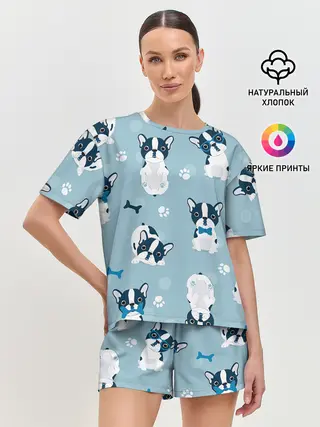 Женская пижама с шортами / Собачки