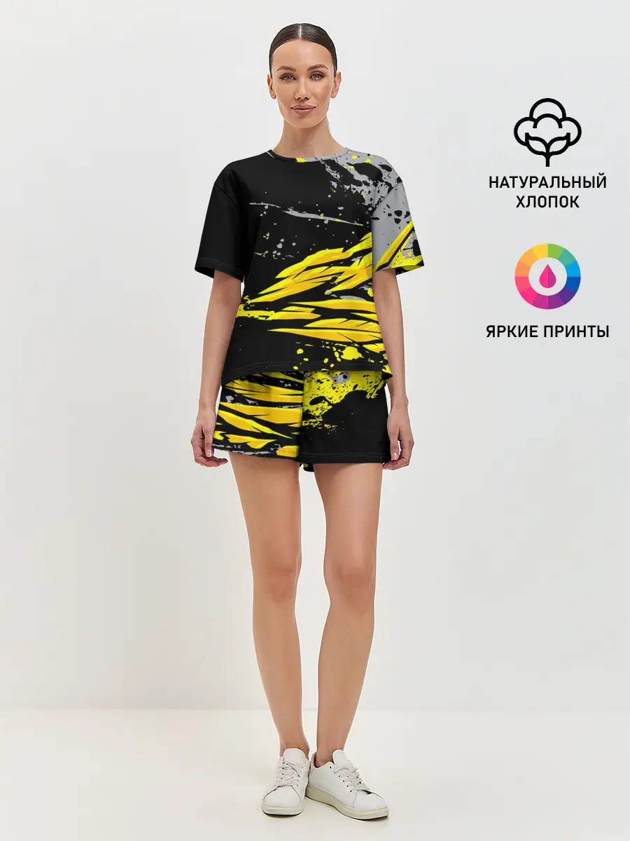 Женская пижама с шортами / Форма для фитнеса