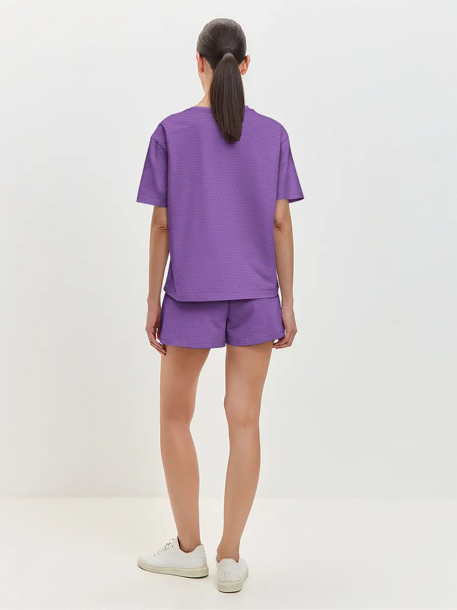 Женская пижама с шортами / Фиолетовая волна