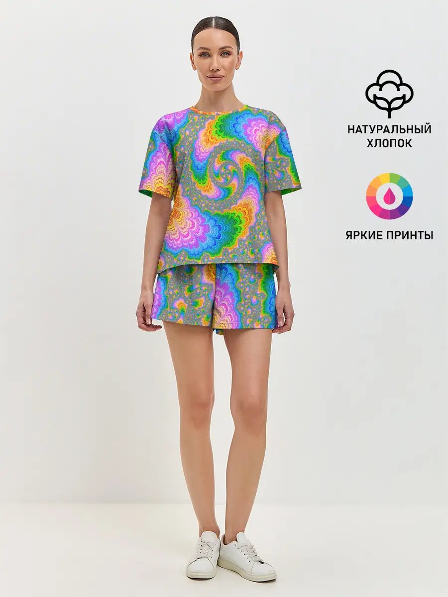 Женская пижама с шортами / КИСЛОТНЫЕ РАЗВОДЫ