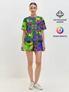 Женская пижама с шортами / НЕОНОВЫЙ ЦВЕТОК
