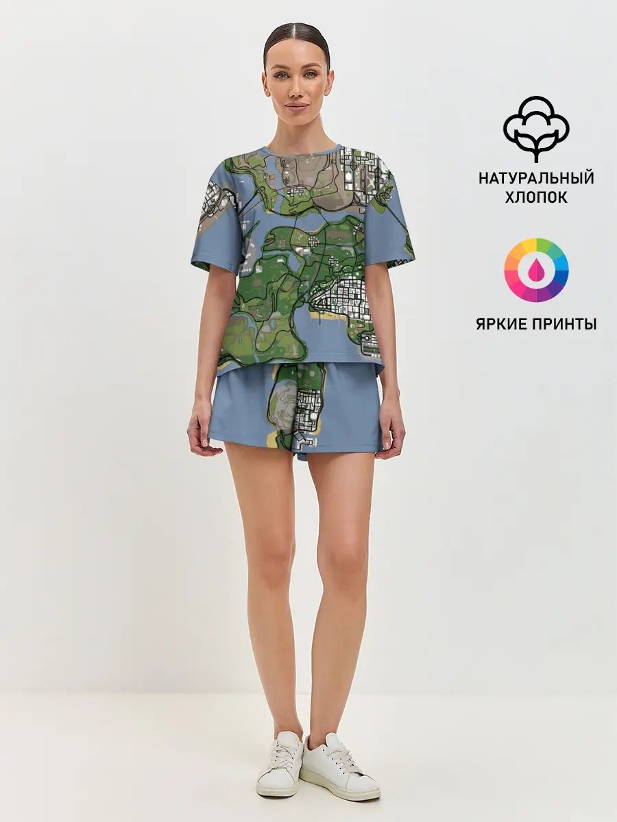 Женская пижама с шортами / San andreas