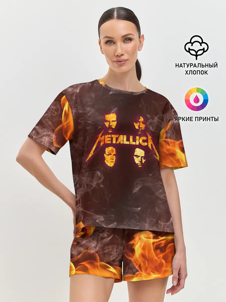 Женская пижама с шортами / Metallica | Fire Rock