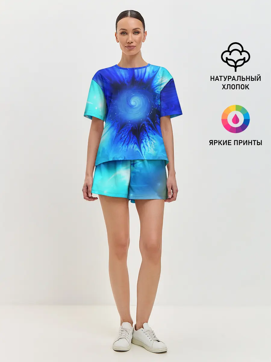 Женская пижама с шортами / КОСМОС
