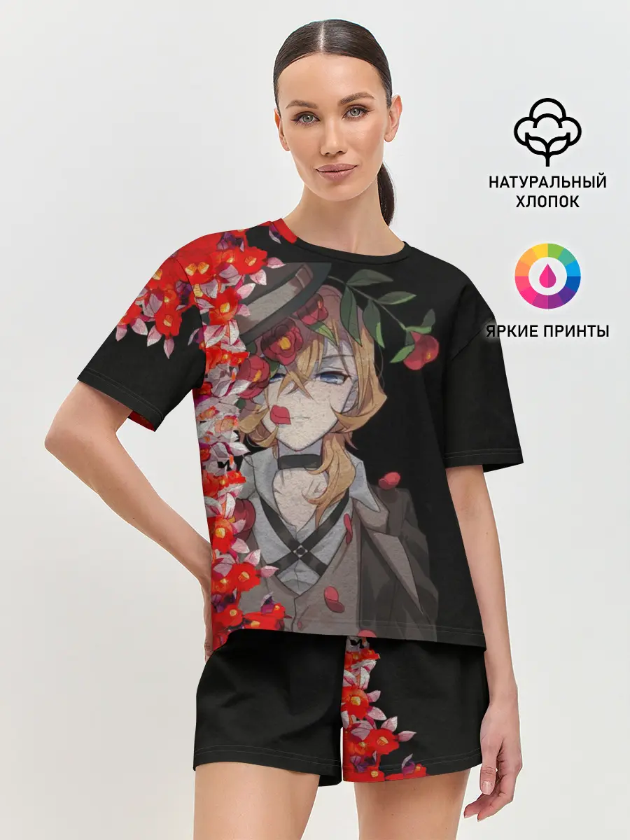 Женская пижама с шортами / Чуя Накахара. ВЕЛИКИЙ ИЗ БРОДЯЧИХ ПСОВ