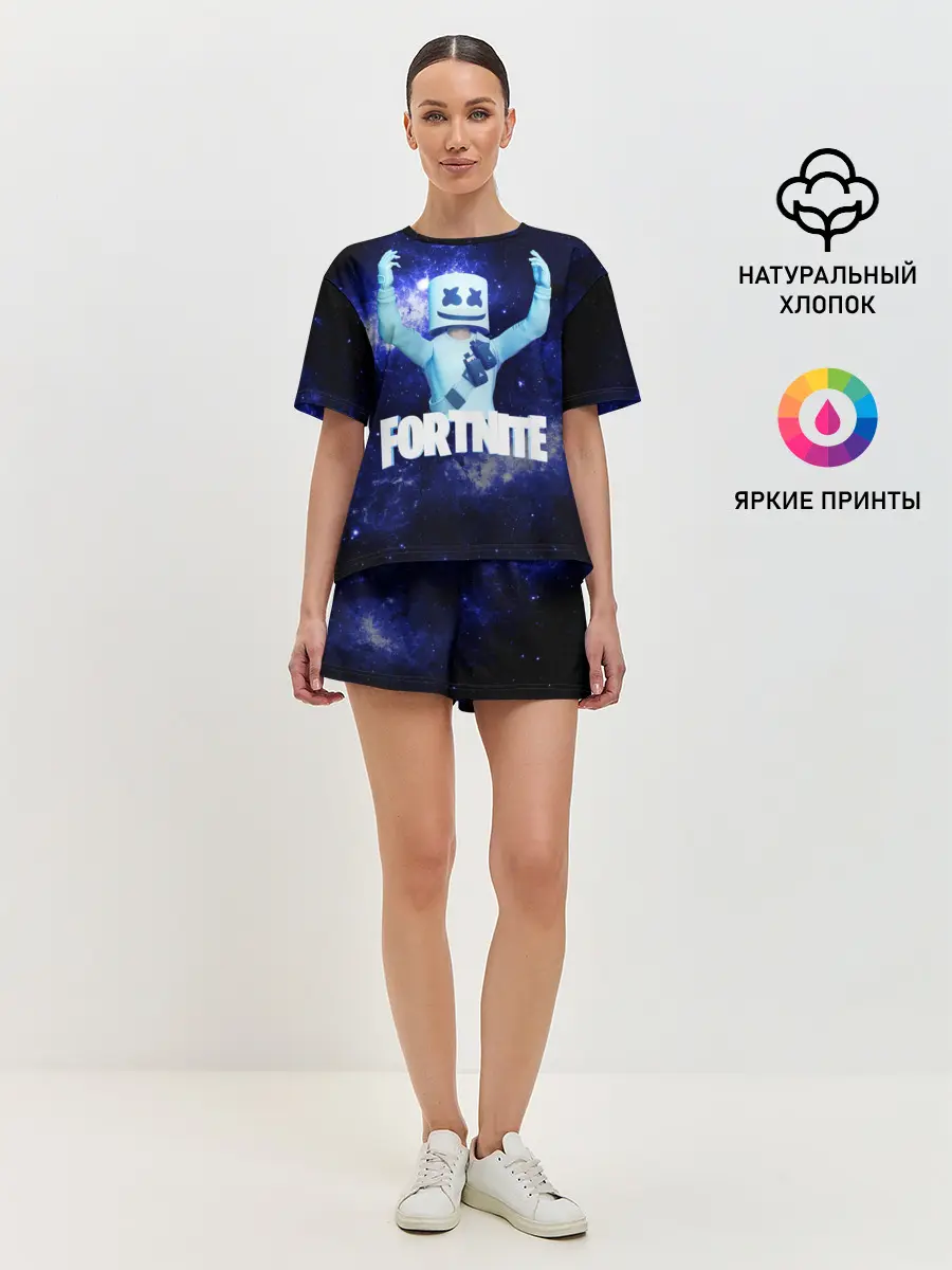 Женская пижама с шортами / Marshmello