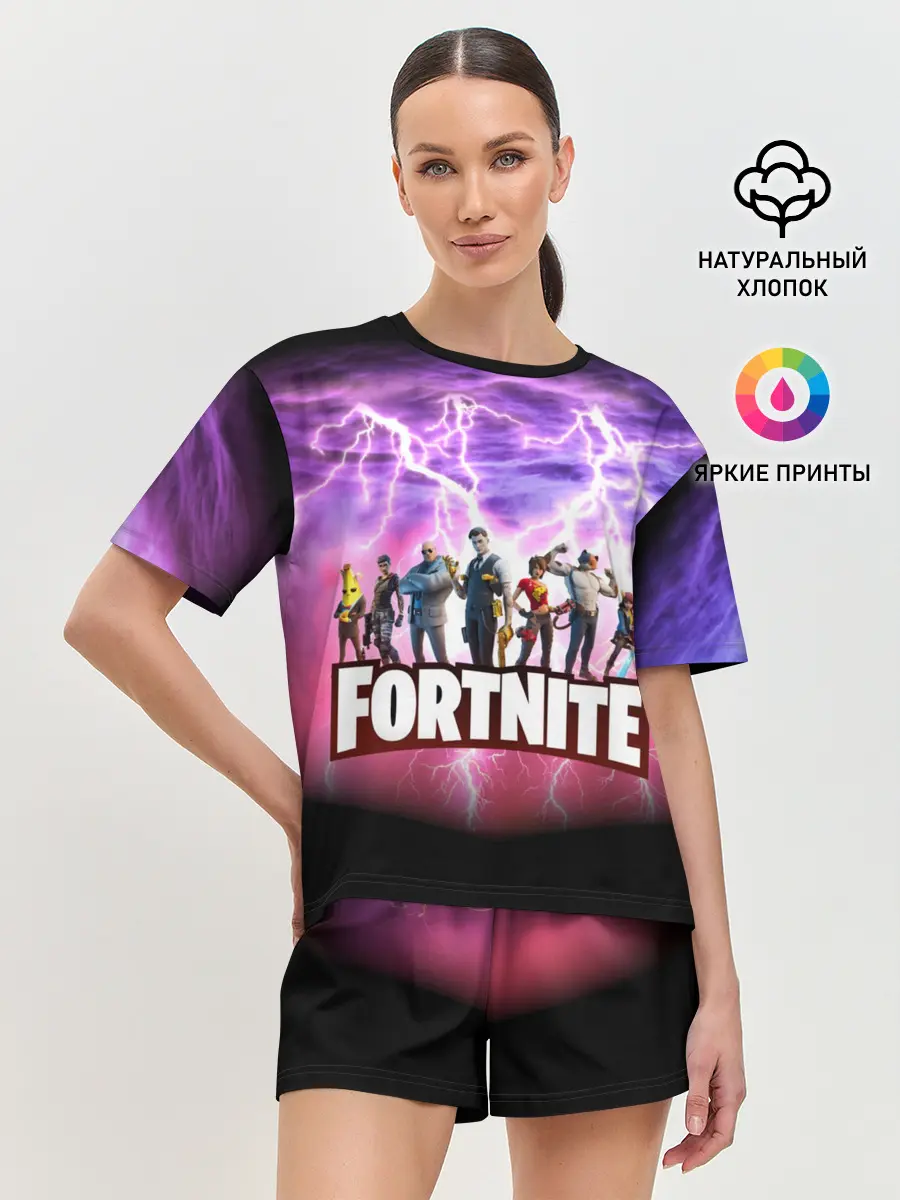 Женская пижама с шортами / Fortnite