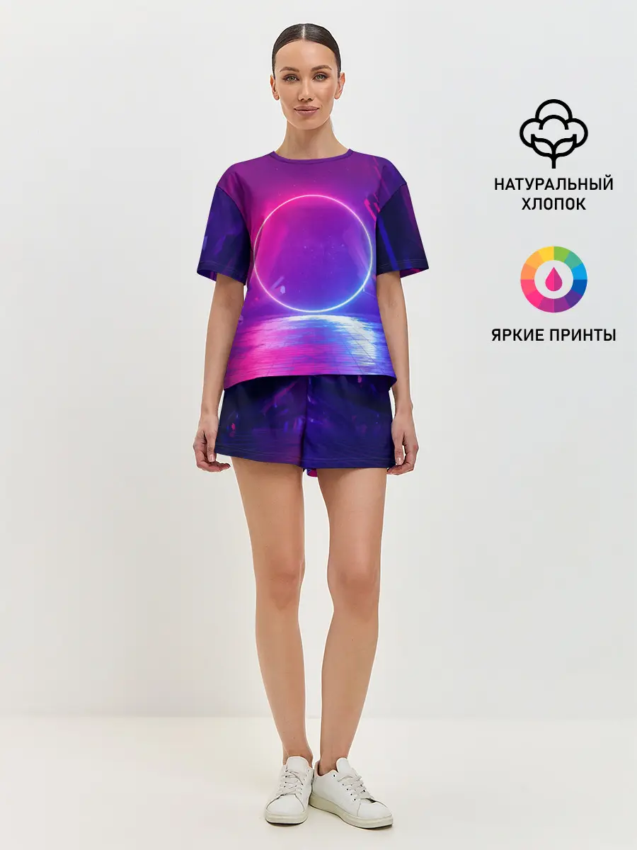 Женская пижама с шортами / НЕОНОВЫЙ КРУГ