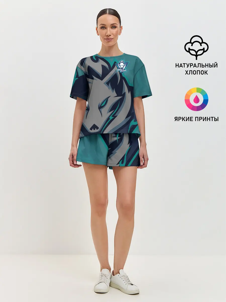 Женская пижама с шортами / Форма White wolves