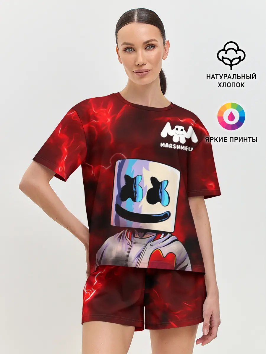 Женская пижама с шортами / MARSHMELLO