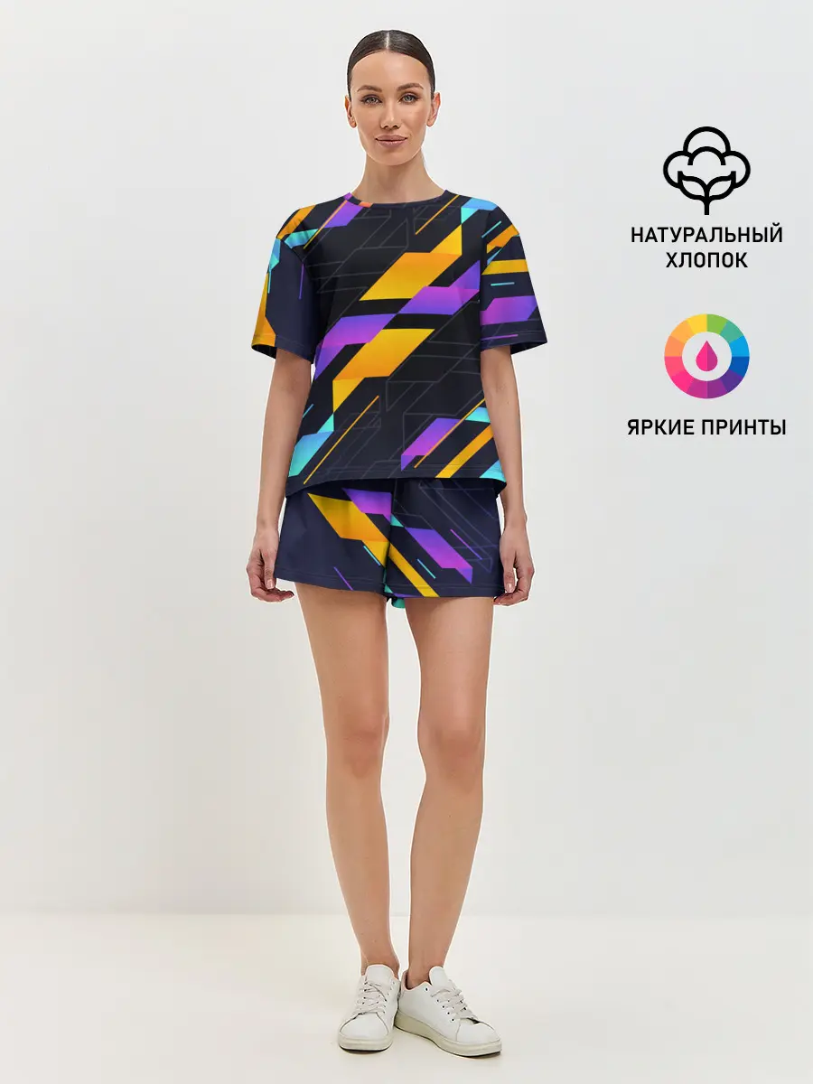 Женская пижама с шортами / Modern Geometry