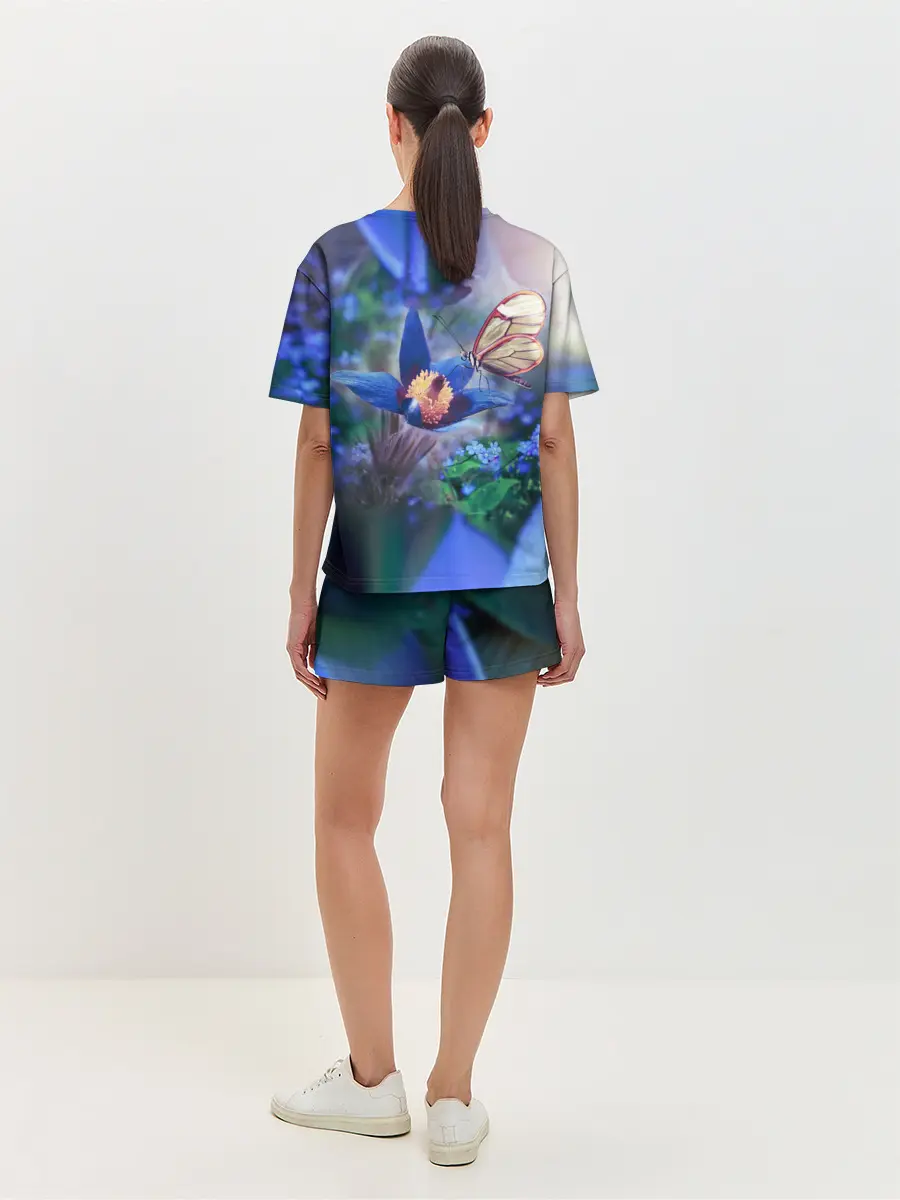 Женская пижама с шортами / Бабочка
