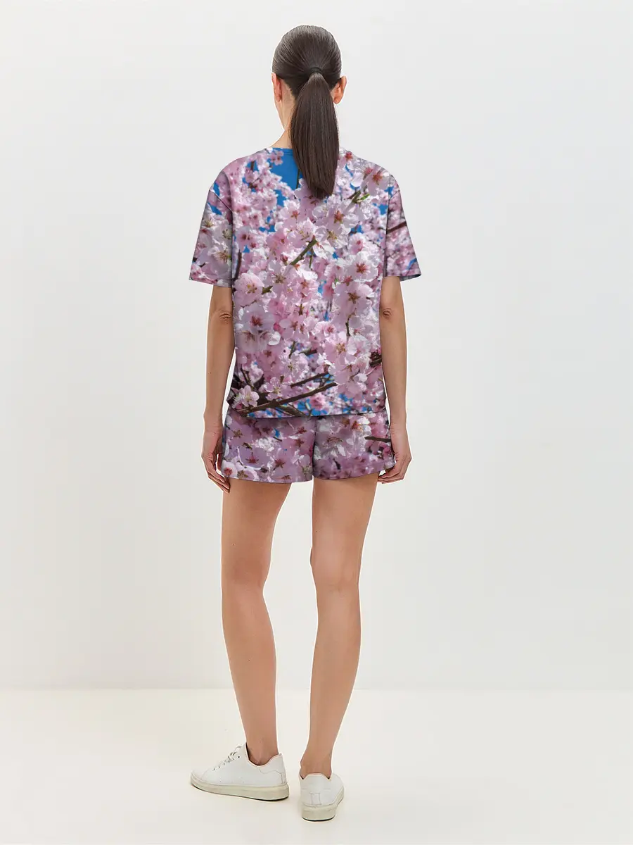 Женская пижама с шортами / Цветущая Сакура
