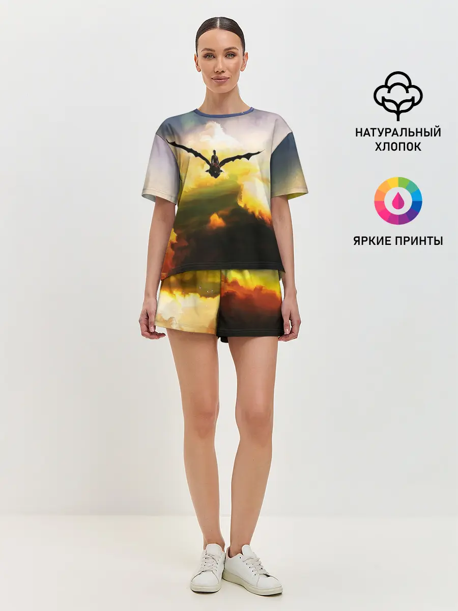 Женская пижама с шортами / Как приручить дракона