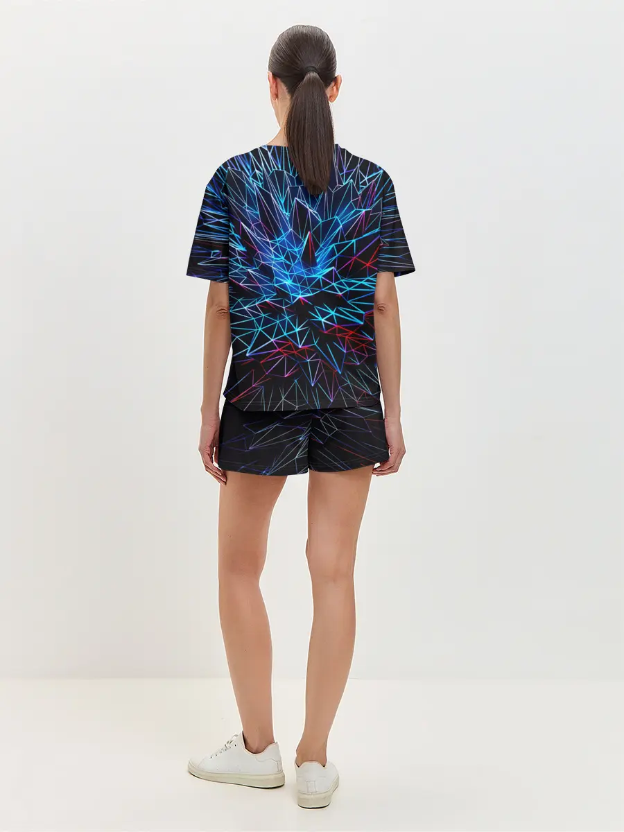 Женская пижама с шортами / NEON GEOMETRY