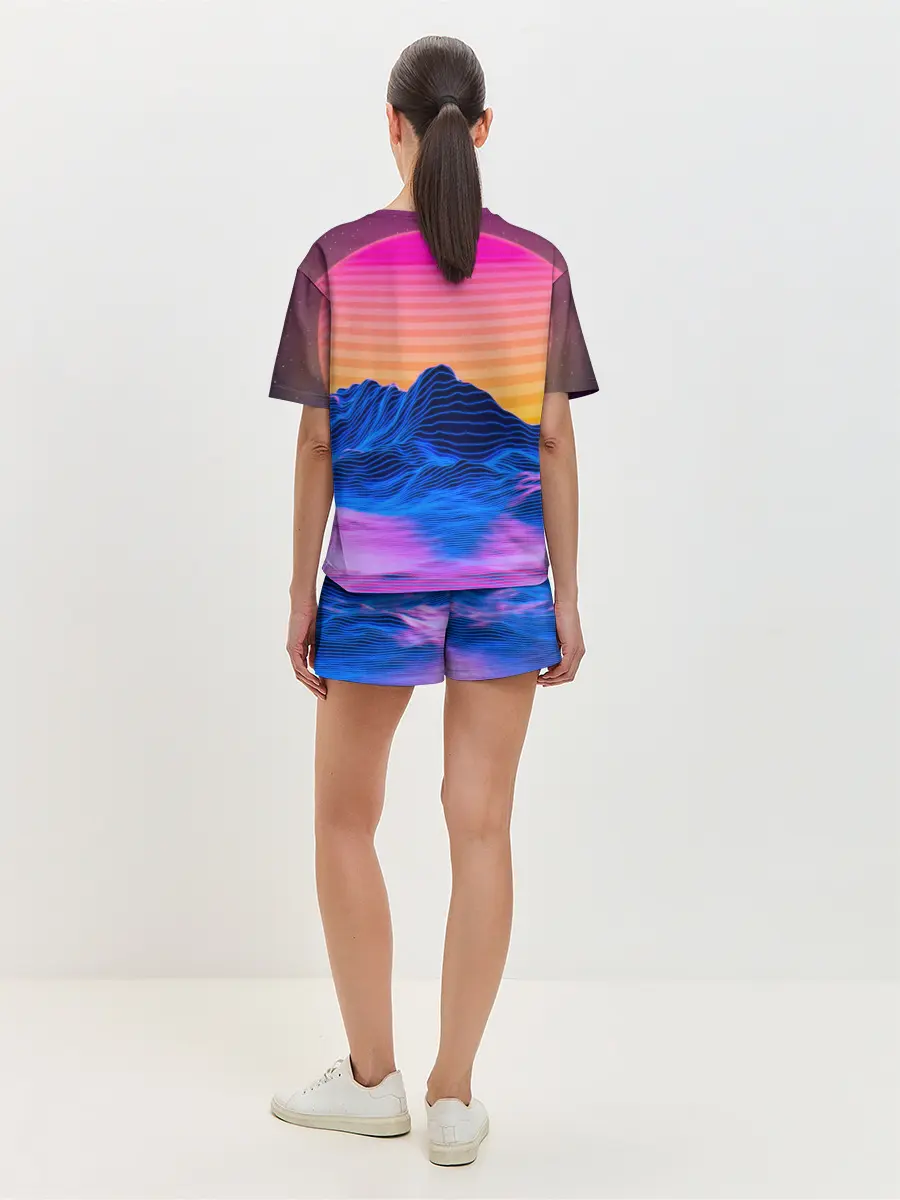 Женская пижама с шортами / RETRO NEON