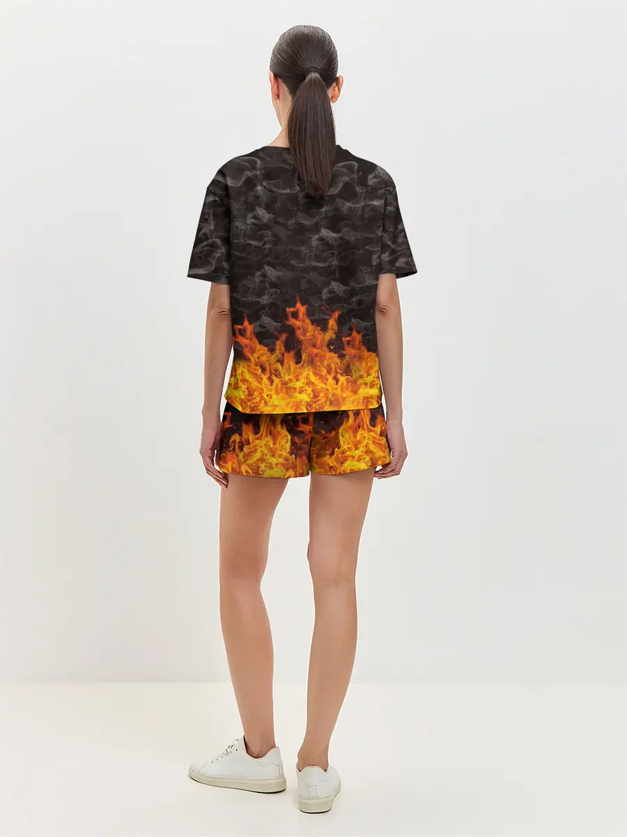 Женская пижама с шортами / Вечеринка у скелетов