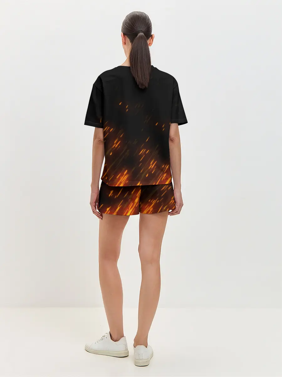 Женская пижама с шортами / Burning Kamado