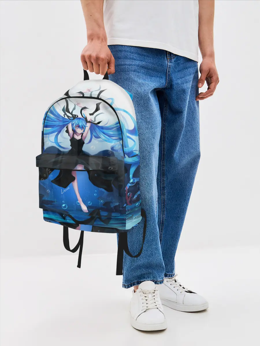Рюкзак джинсовый / Хацунэ Мику под водой