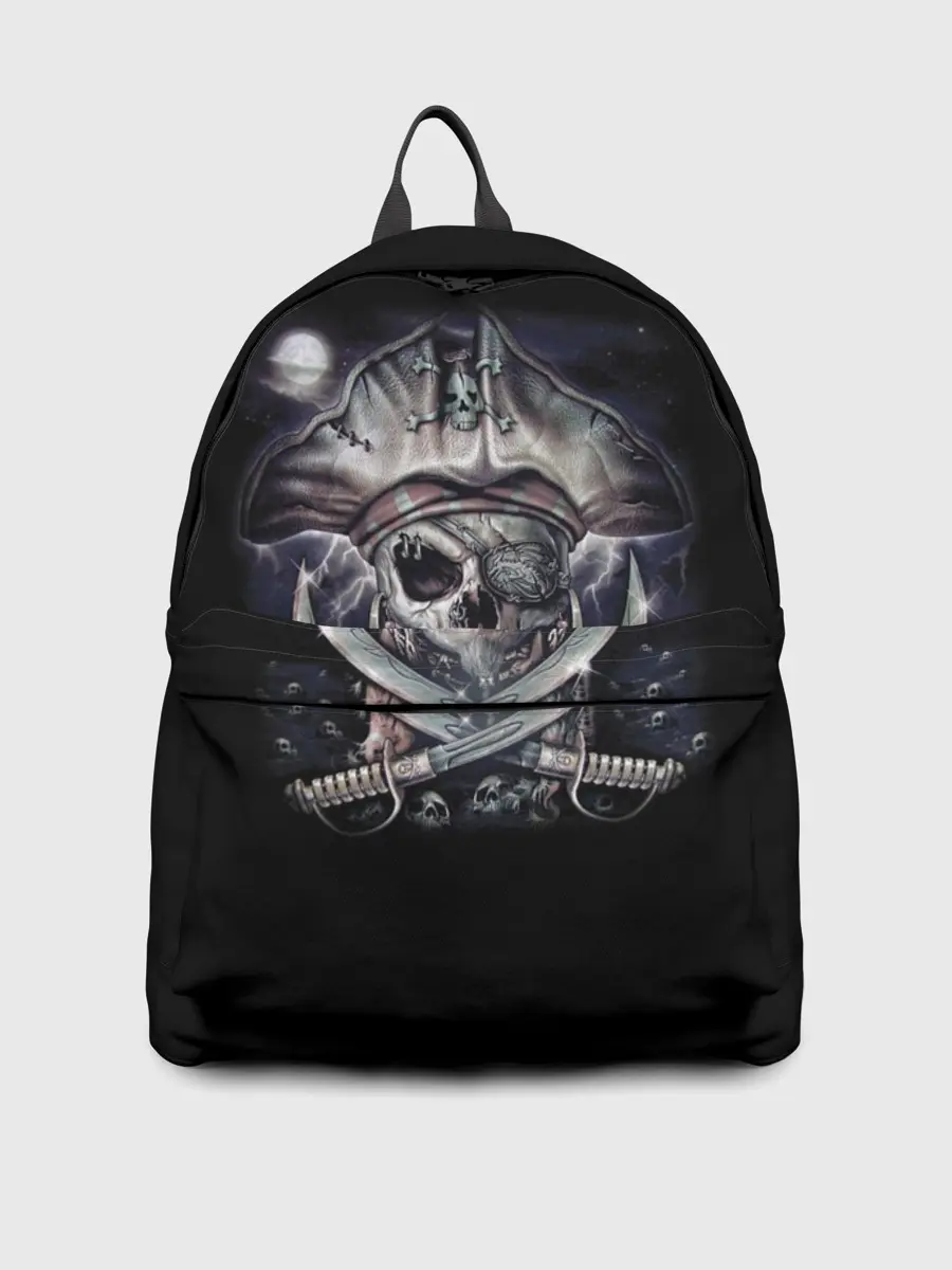 Рюкзак джинсовый / Череп пирата